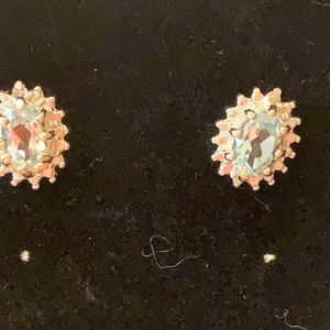 Blue TopazSilver stud earrings